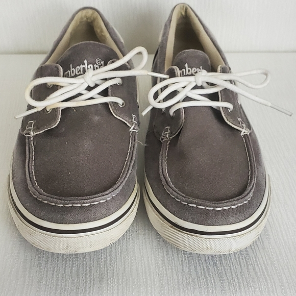 Timberland Other - Timberland Grey Canvas Boat Shoes